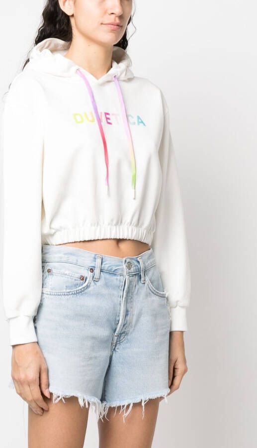 Duvetica Hoodie met logoprint Beige