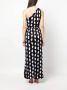 DVF Diane von Furstenberg Midi-jurk met abstracte print Zwart - Thumbnail 4