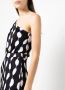 DVF Diane von Furstenberg Midi-jurk met abstracte print Zwart - Thumbnail 5