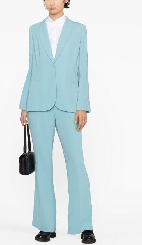 DVF Diane von Furstenberg Blazer met enkele rij knopen Blauw