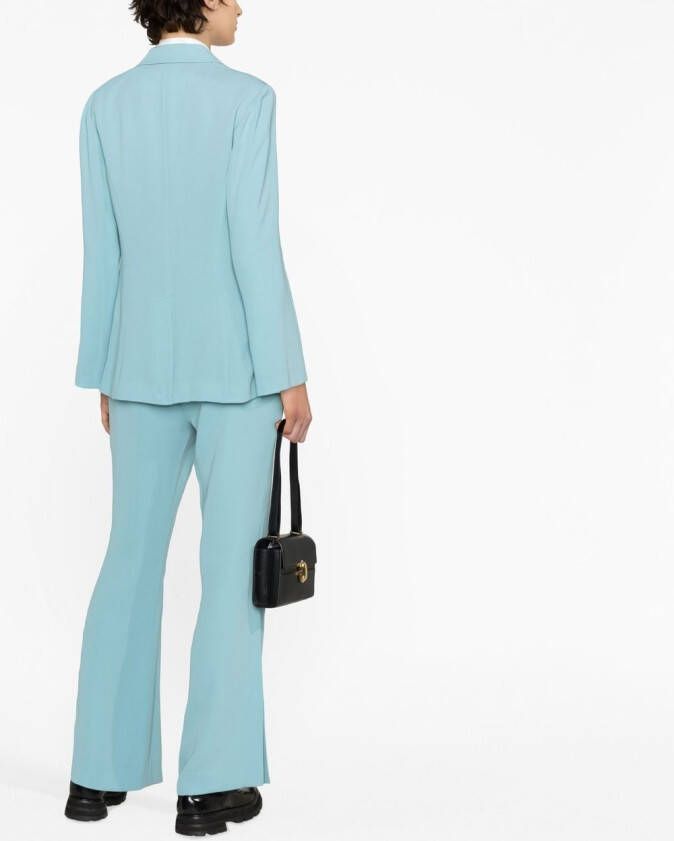 DVF Diane von Furstenberg Blazer met enkele rij knopen Blauw