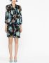 DVF Diane von Furstenberg Chiffon mini-jurk Zwart - Thumbnail 2