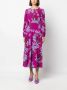 DVF Diane von Furstenberg Dominique zijden midi-jurk Paars - Thumbnail 2