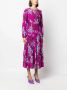 DVF Diane von Furstenberg Dominique zijden midi-jurk Paars - Thumbnail 3