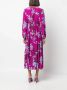 DVF Diane von Furstenberg Dominique zijden midi-jurk Paars - Thumbnail 4