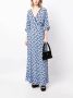 DVF Diane von Furstenberg Maxi-jurk met V-hals Blauw - Thumbnail 2