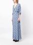 DVF Diane von Furstenberg Maxi-jurk met V-hals Blauw - Thumbnail 3