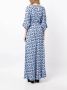 DVF Diane von Furstenberg Maxi-jurk met V-hals Blauw - Thumbnail 4