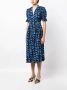 DVF Diane von Furstenberg Midi-jurk met korte mouwen Zwart - Thumbnail 3