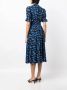 DVF Diane von Furstenberg Midi-jurk met korte mouwen Zwart - Thumbnail 4
