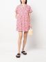 DVF Diane von Furstenberg Mini-jurk met bloemenprint Roze - Thumbnail 2