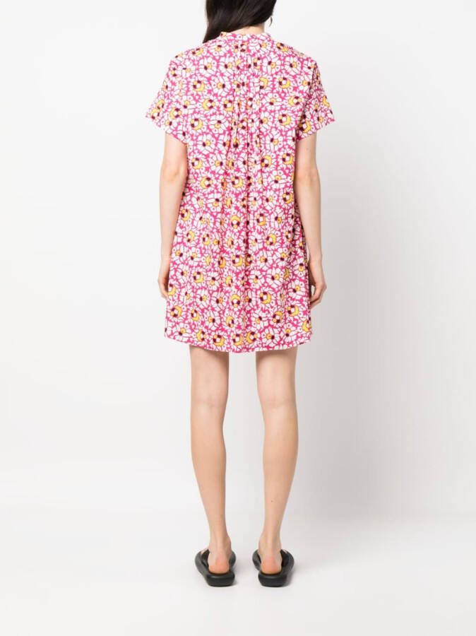 DVF Diane von Furstenberg Mini-jurk met bloemenprint Roze