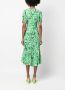 DVF Diane von Furstenberg Midi-jurk met bloemenprint Groen - Thumbnail 4
