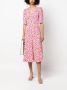 DVF Diane von Furstenberg Midi-jurk met bloemenprint Roze - Thumbnail 2