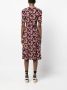 DVF Diane von Furstenberg Midi-jurk met bloemenprint Zwart - Thumbnail 4
