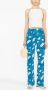 DVF Diane von Furstenberg graphic-print high-waisted trousers Blauw - Thumbnail 2