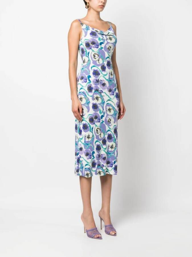 DVF Diane von Furstenberg Midi-jurk met grafische print Wit