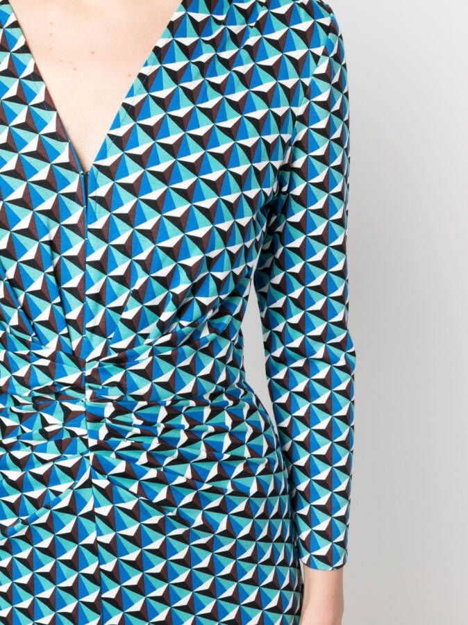 DVF Diane von Furstenberg Flared jurk Blauw