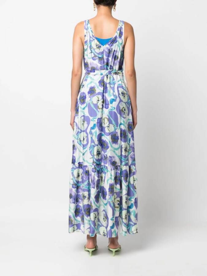 DVF Diane von Furstenberg Midi-jurk met bloemenprint Wit