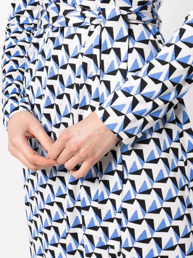 DVF Diane von Furstenberg Jurk met geometrische print Blauw