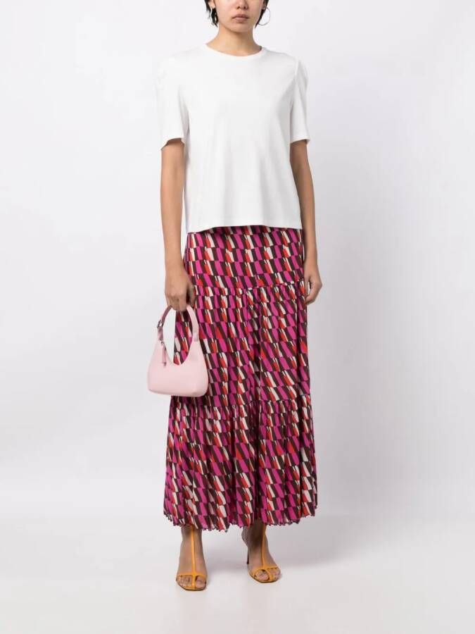 DVF Diane von Furstenberg Asymmetrische maxi-jurk Wit