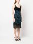 DVF Diane von Furstenberg Midi-jurk met afwerking van kant Zwart - Thumbnail 3