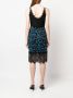 DVF Diane von Furstenberg Midi-jurk met afwerking van kant Zwart - Thumbnail 4