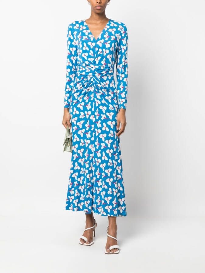 DVF Diane von Furstenberg Maxi-jurk Blauw