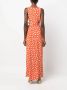DVF Diane von Furstenberg Maxi-jurk met print Oranje - Thumbnail 4
