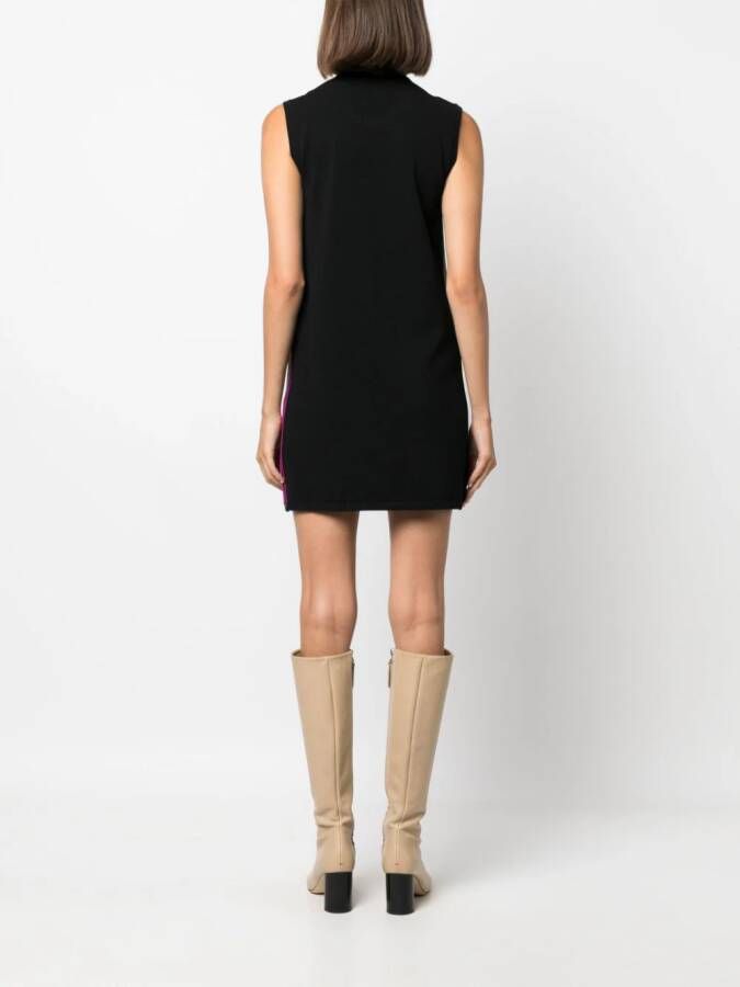 DVF Diane von Furstenberg Meta gestreepte mini-jurk Zwart
