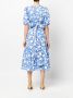 DVF Diane von Furstenberg Midi-jurk met bloemenprint Blauw - Thumbnail 4