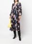 DVF Diane von Furstenberg Midi-jurk met bloemenprint Zwart - Thumbnail 2
