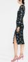 DVF Diane von Furstenberg Midi-jurk met bloemenprint Zwart - Thumbnail 3