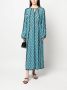 DVF Diane von Furstenberg Midi-jurk met geometrische print Blauw - Thumbnail 2