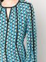 DVF Diane von Furstenberg Midi-jurk met geometrische print Blauw - Thumbnail 5