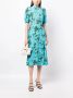 DVF Diane von Furstenberg Midi-jurk met print Blauw - Thumbnail 2