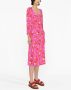 DVF Diane von Furstenberg Midi-jurk met print Roze - Thumbnail 3
