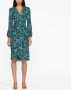 DVF Diane von Furstenberg Midi-jurk met tulpprint Zwart - Thumbnail 2