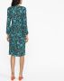 DVF Diane von Furstenberg Midi-jurk met tulpprint Zwart - Thumbnail 3