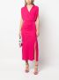 DVF Diane von Furstenberg Midi-jurk met V-hals Roze - Thumbnail 2