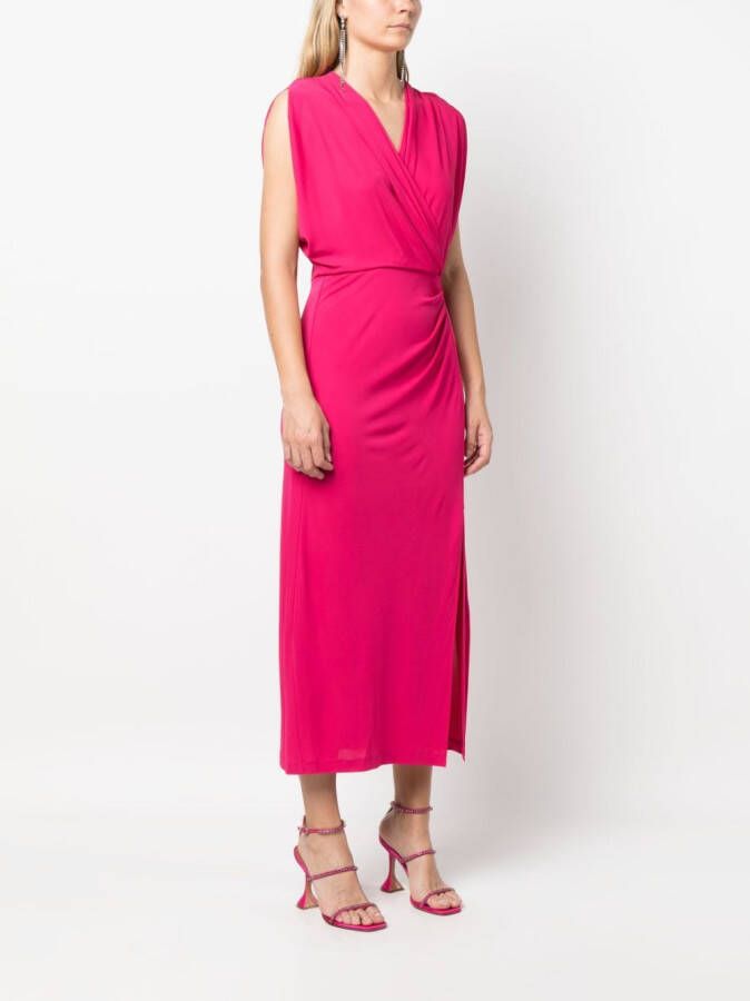 DVF Diane von Furstenberg Midi-jurk met V-hals Roze