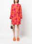 DVF Diane von Furstenberg Mini-jurk met bloemenprint Oranje - Thumbnail 2