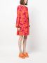 DVF Diane von Furstenberg Mini-jurk met bloemenprint Oranje - Thumbnail 3