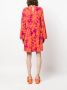 DVF Diane von Furstenberg Mini-jurk met bloemenprint Oranje - Thumbnail 4