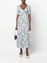 DVF Diane von Furstenberg Mini-jurk met bloemenprint Wit - Thumbnail 2