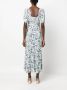 DVF Diane von Furstenberg Mini-jurk met bloemenprint Wit - Thumbnail 4