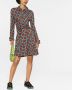 DVF Diane von Furstenberg Mini-jurk met geometrische print Bruin - Thumbnail 2