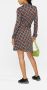 DVF Diane von Furstenberg Mini-jurk met geometrische print Bruin - Thumbnail 4