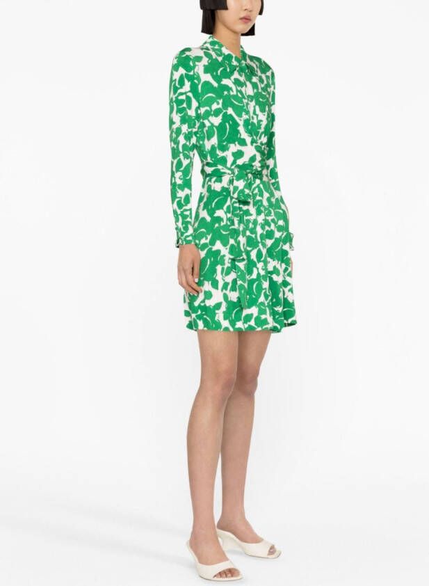DVF Diane von Furstenberg Mini-jurk met print Groen