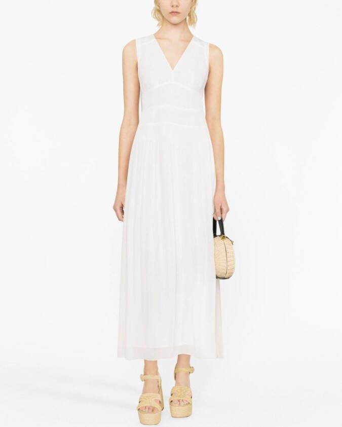 DVF Diane von Furstenberg Mouwloze maxi-jurk Wit